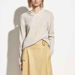 Vince Cashmere Blend Cross Front Hoodie XS